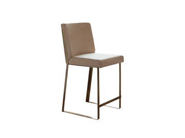 PALIO - High leather stool with back by Casa Covre - view 2